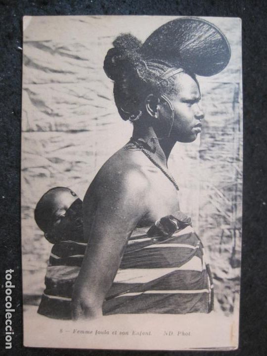 Postais: FEMM FOULA ET SON ENFANT-MUJER NEGRA-ND PHOT-POSTAL ANTIGUA-(89.371)