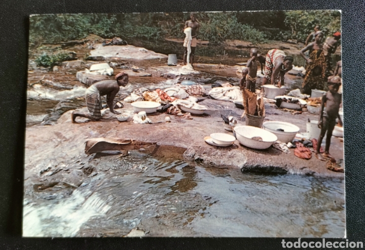 Postales: AFRIQUE &Aacute;frica. Lessive. Lavanderas.