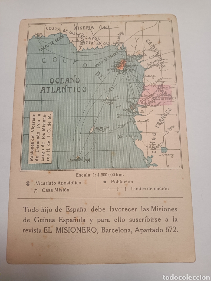Postales: POSTAL GUINEA ESPA&Ntilde;OLA LAS MISIONES - Foto 1