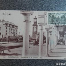 Postales: MARRUECOS CASABLANCA BOULEVARD DU 4ª ZOUAVES POSTAL AÑO 1925
