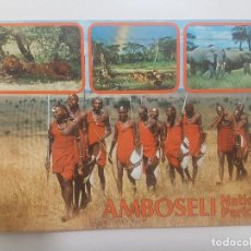 Postales: POSTAL KENYA KENIA / AMBOSELI NATIONAL PARK / CIRCULADA 1980 NAIROBI MADRID / ETNICA TRIBUS