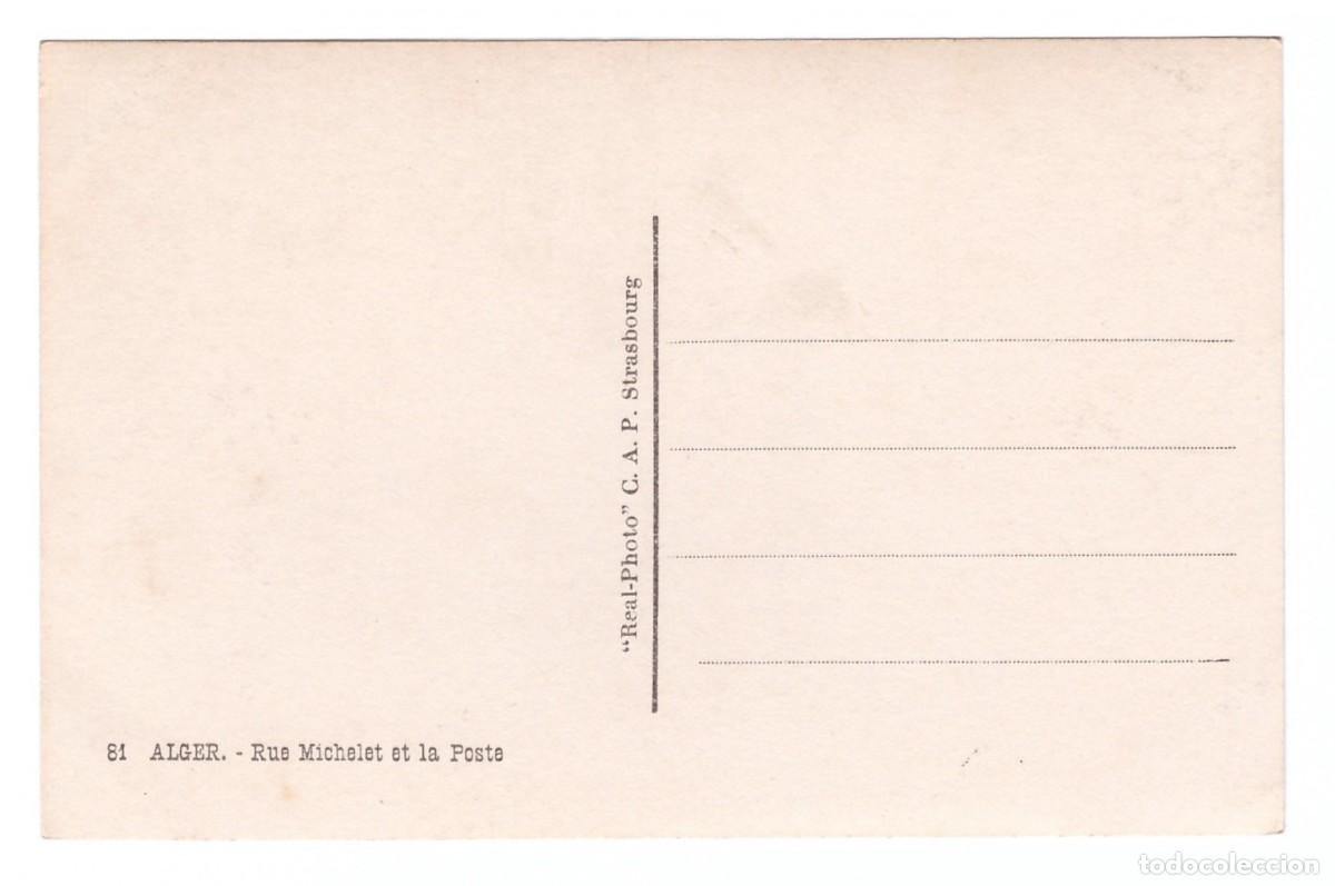 Postales: ARGEL (ALGERIA) // RUE MICHELET ET LA POSTE // SIN CIRCULAR - Foto 2