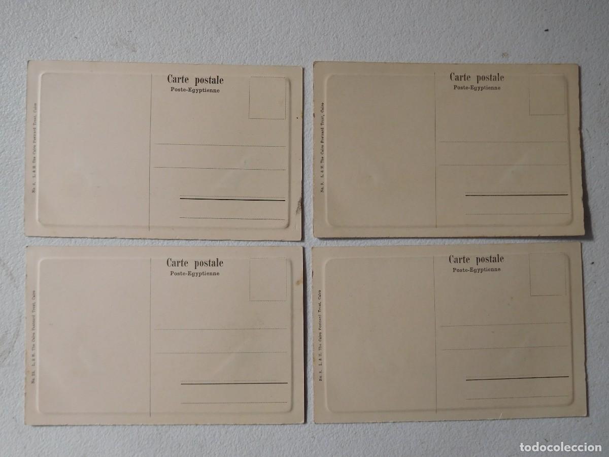 Postales: Lote de 4 postales antiguas Egipto - Foto 2