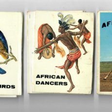 Postales: GREETINGS FROM AFRICA - AFRICAN DANCERS - BIRDS - WILD LIFE (TRES JUEGOS)