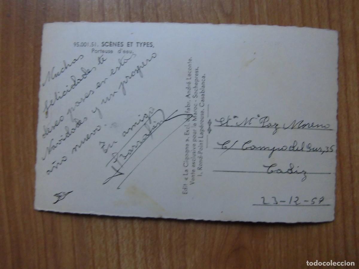 Postales: POSTAL MARRUECOS SCENES ET TYPES 1957 - Foto 2