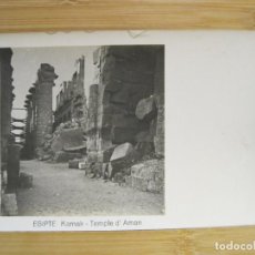 Postales: EGIPTO-KARNAK-TEMPLO DE AMON-FOTOGRAFICA-POSTAL ANTIGUA-(101.737). Lote 400383159
