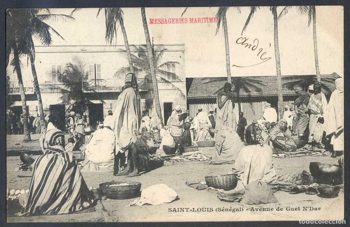 Postcards: Senegal. Saint-Louis. *Avenue de Guet N&acute;Dar* Sin datos. Nueva.