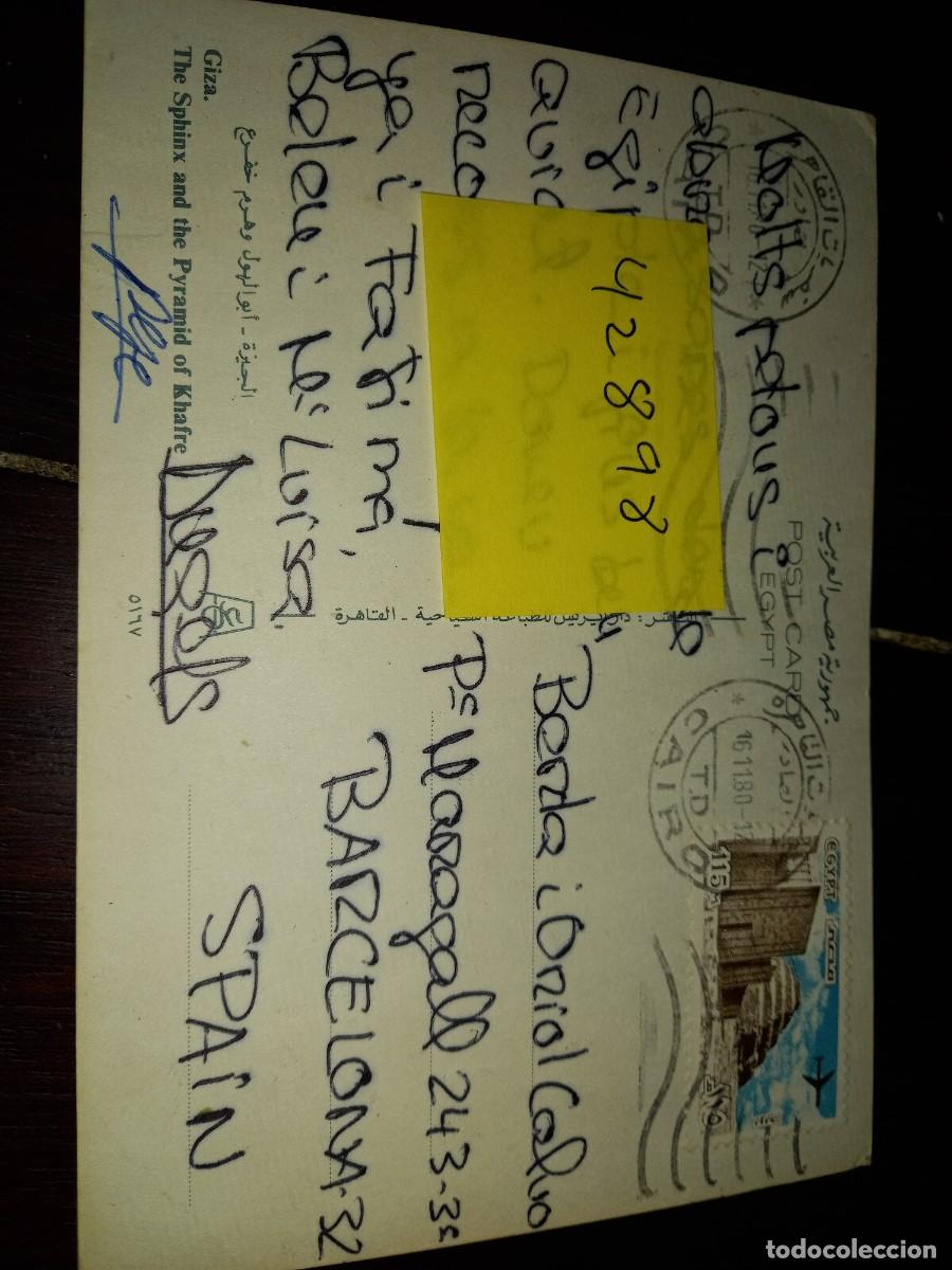 Postales: N&ordm; 42898 POSTAL PYRAMIDE DE KHAFRE EGIPTO - Foto 2