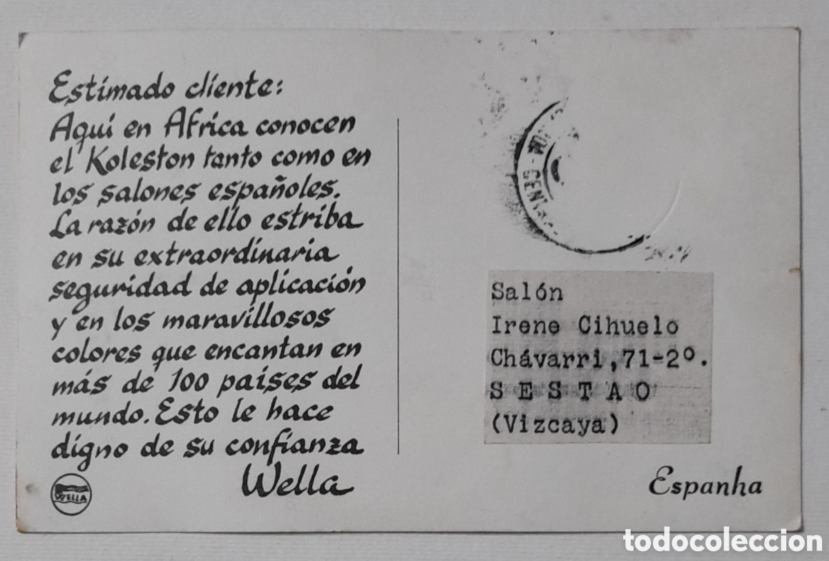 Postales: ANGOLA. Tipos ind&iacute;genas. Circulada - Foto 2