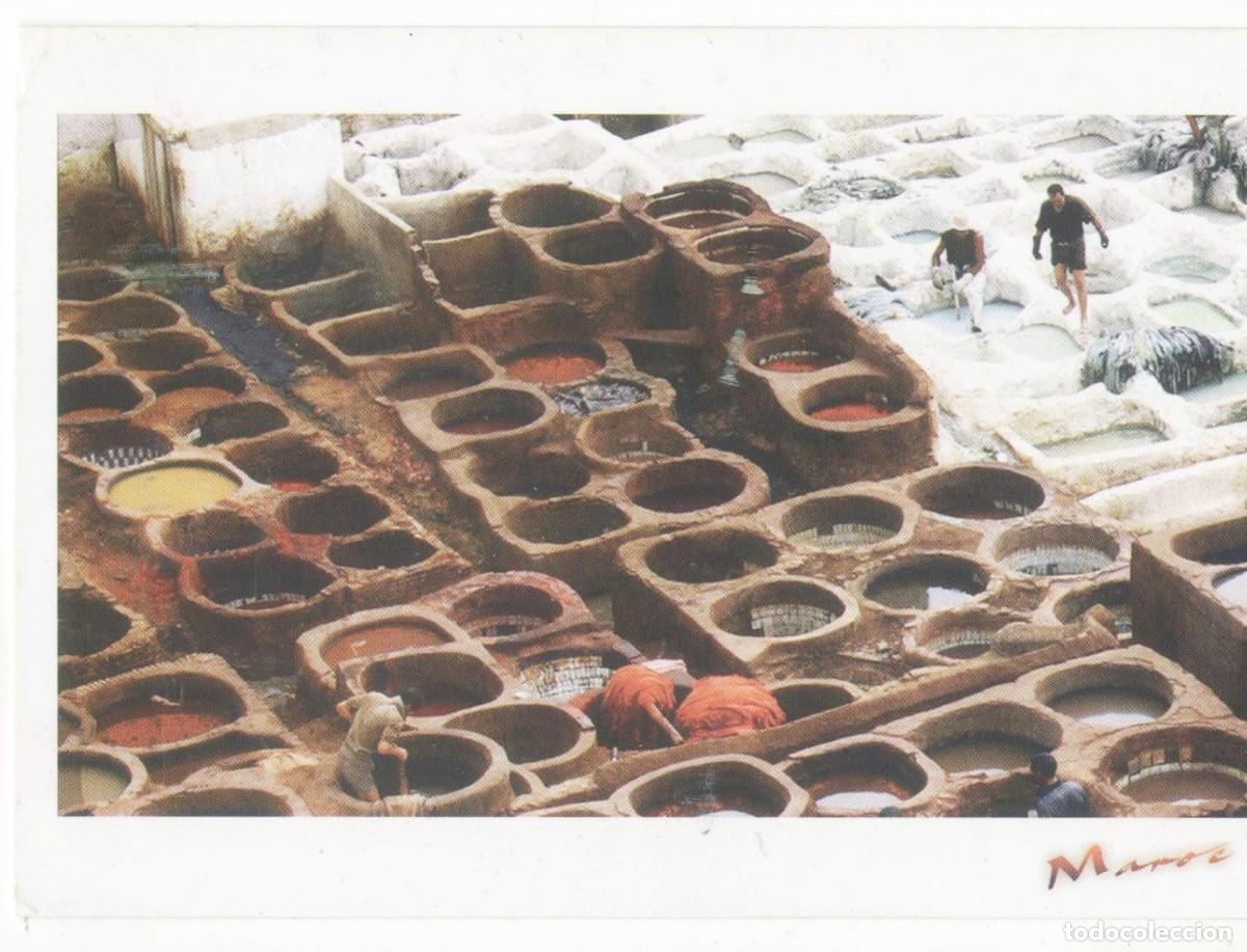 Postales: Marruecos-Tintorer&iacute;a-circulada - Foto 1