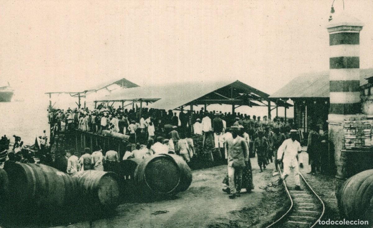 Postales: GUINEA ESPA&Ntilde;OLA. DESEMBARCADERO - Foto 1