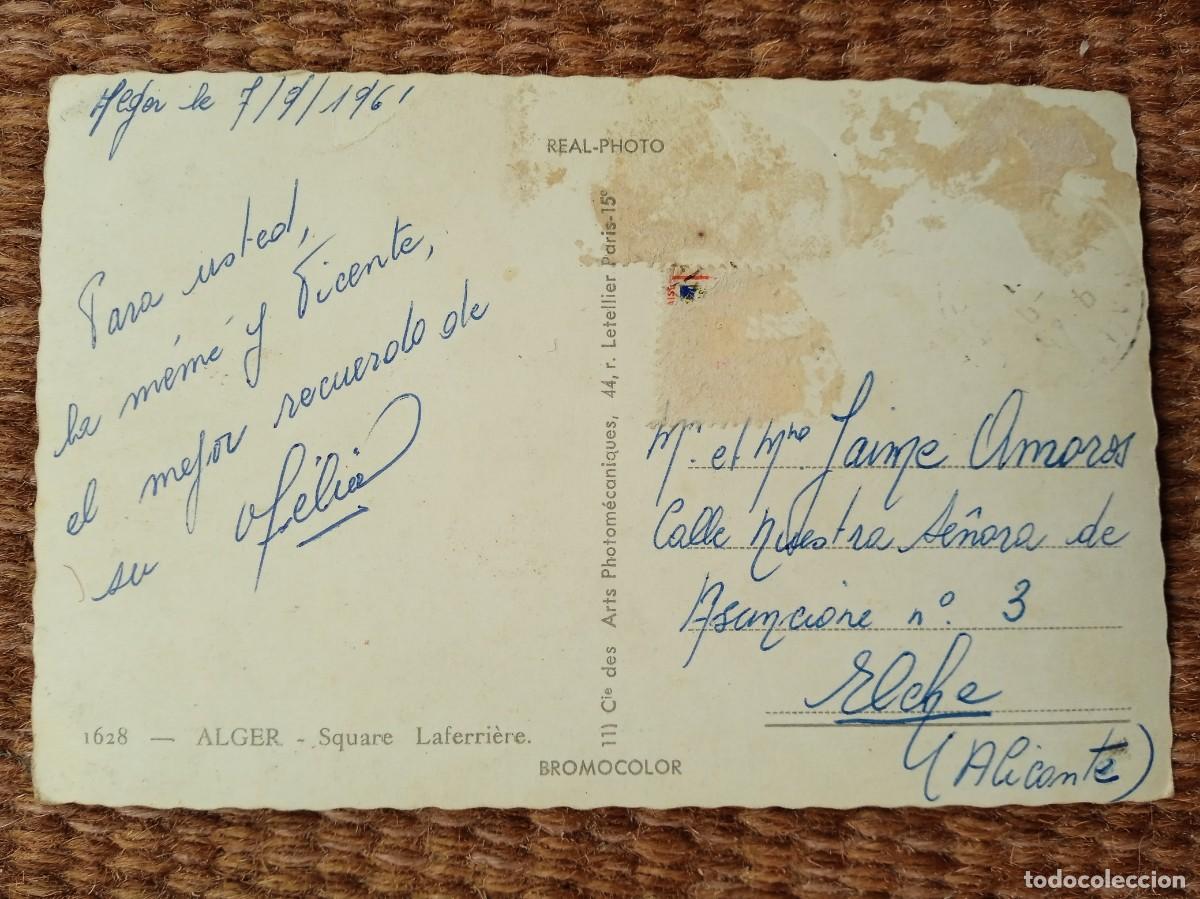 Postales: ARGELIA - ALGER - POSTAL CIRCULADA DESDE ALGER A ELCHE - Foto 2