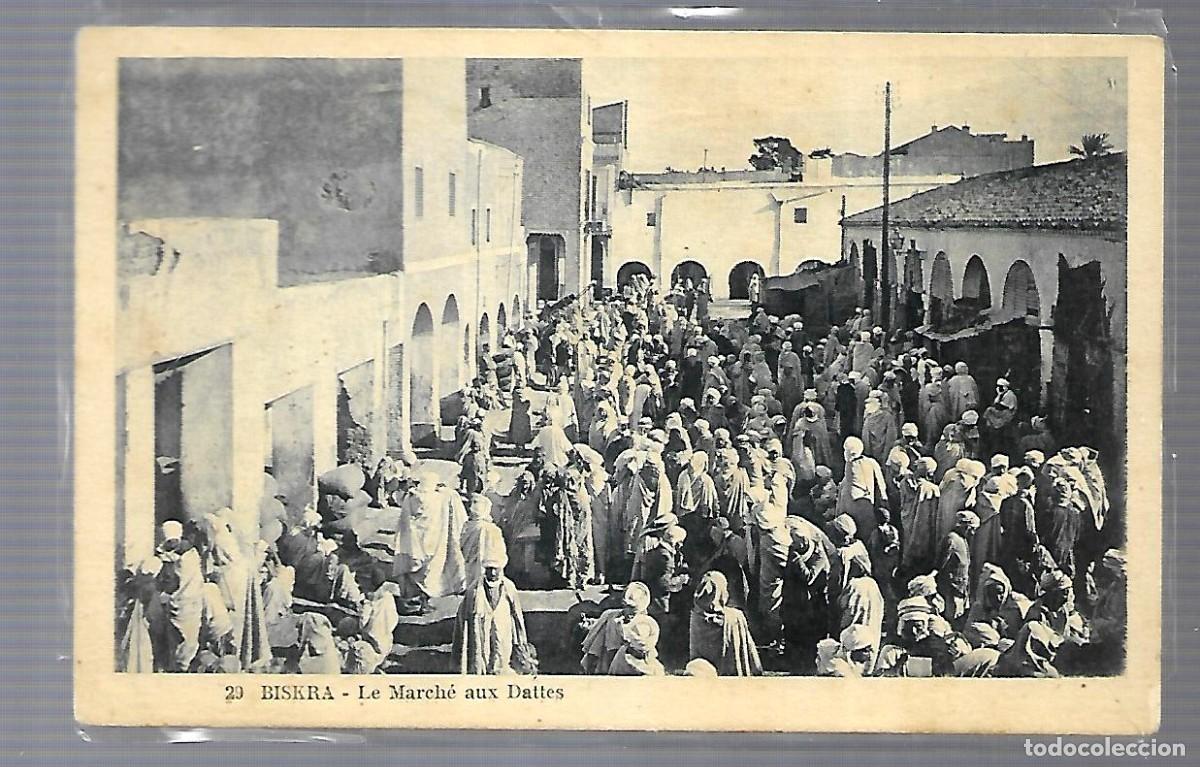 Postales: M3- POSTAL - BISKRA LA MARCHA AUX DATTES - NUEVA - Foto 1