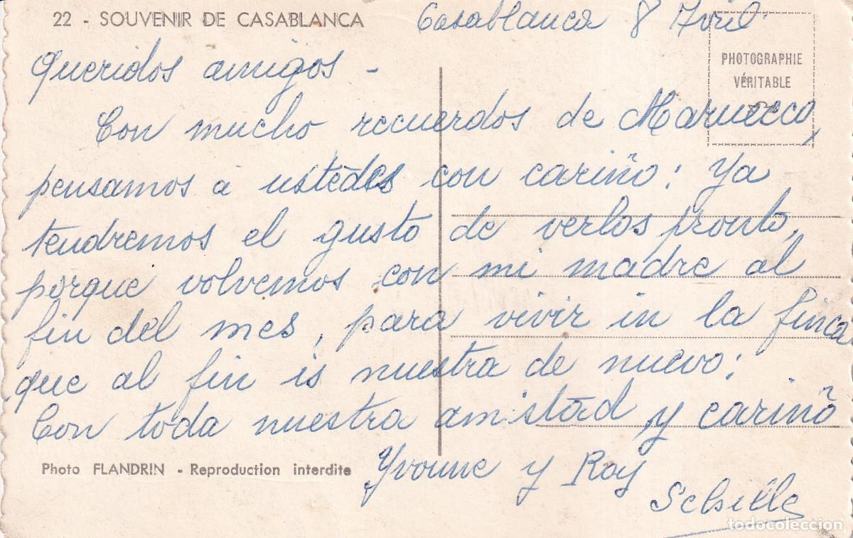 Postales: SOUVENIR DE CASABLANCA - Foto 2