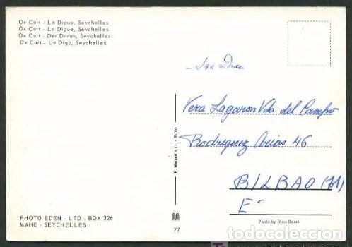 Postales: Seychelles. La Digue. *Ox Cart* Escrita - Foto 2