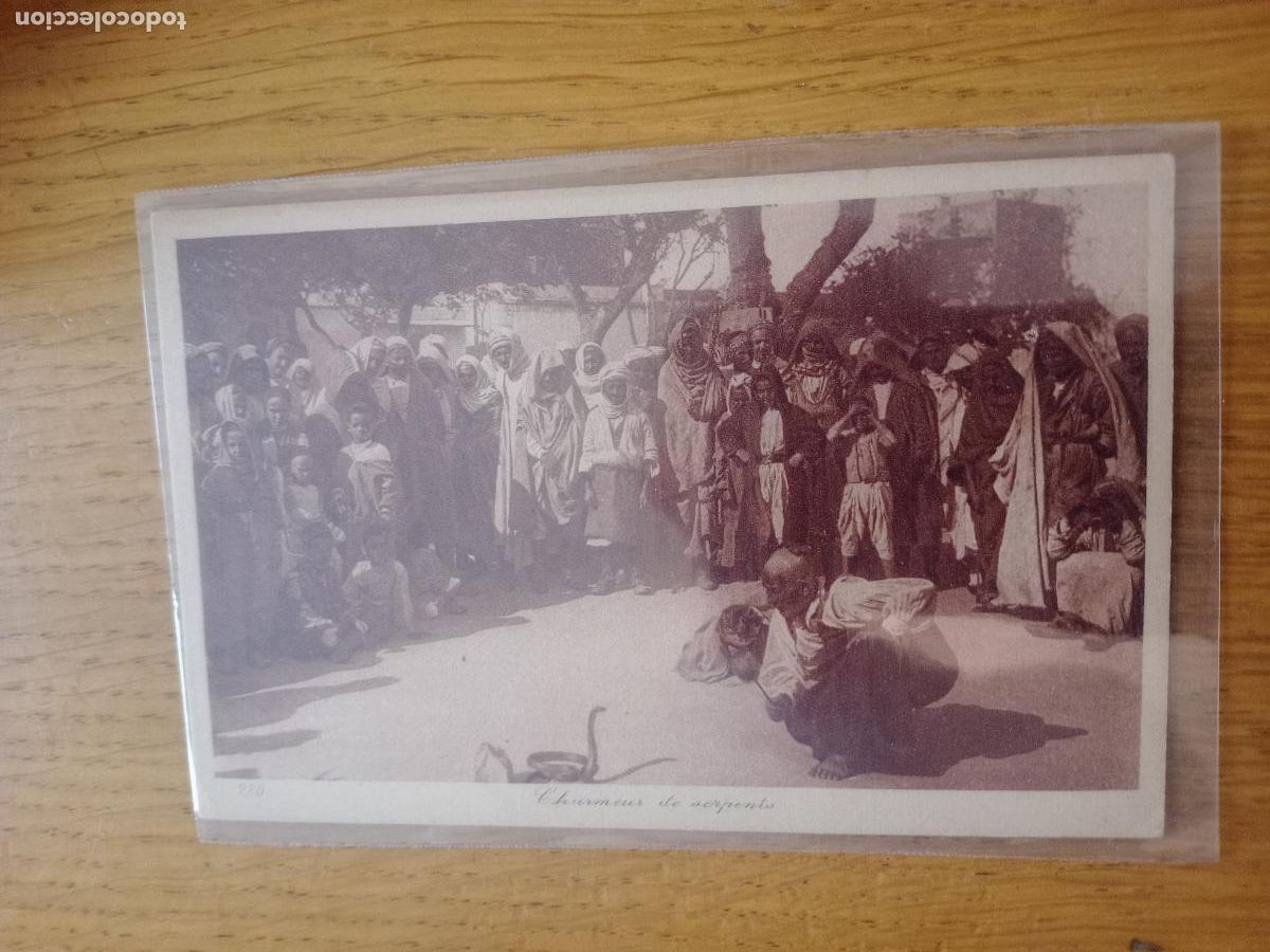 Postkarten: Encantador de serpientes, postal antigua