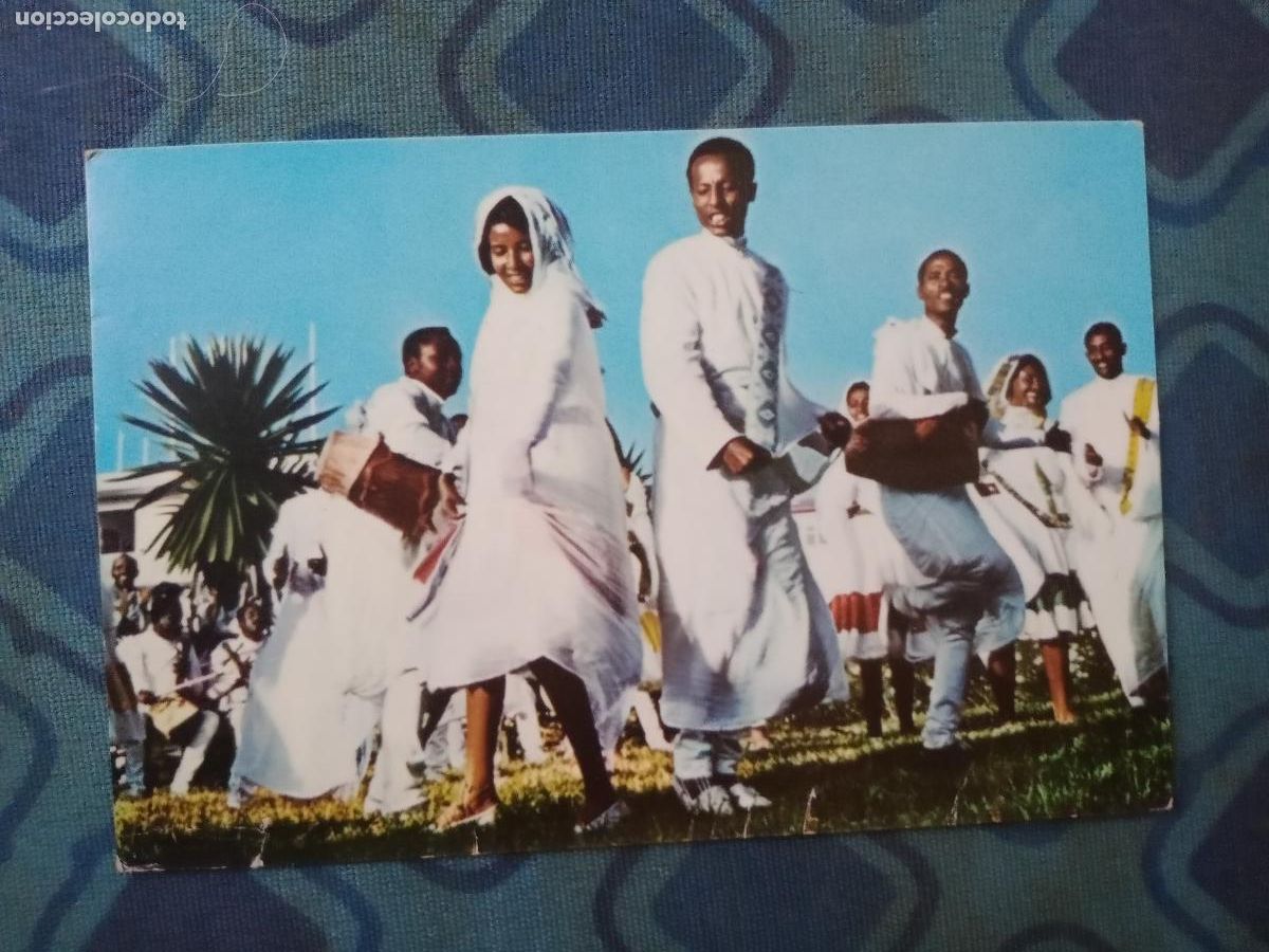 Postales: Etiop&iacute;a, Danza tradicional - Foto 1