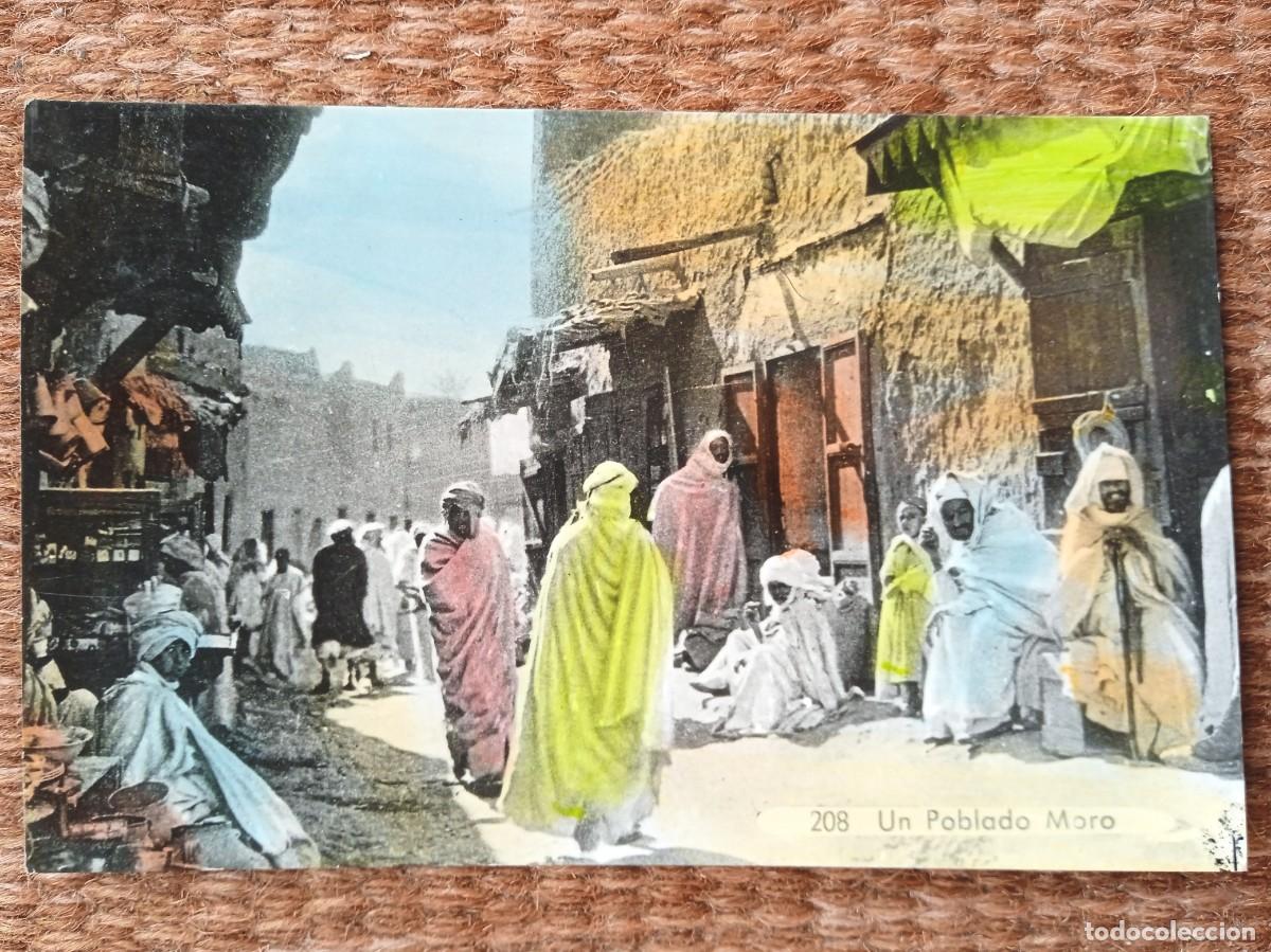 Postales: MARRUECOS - UN POBLADO MORO - Foto 1