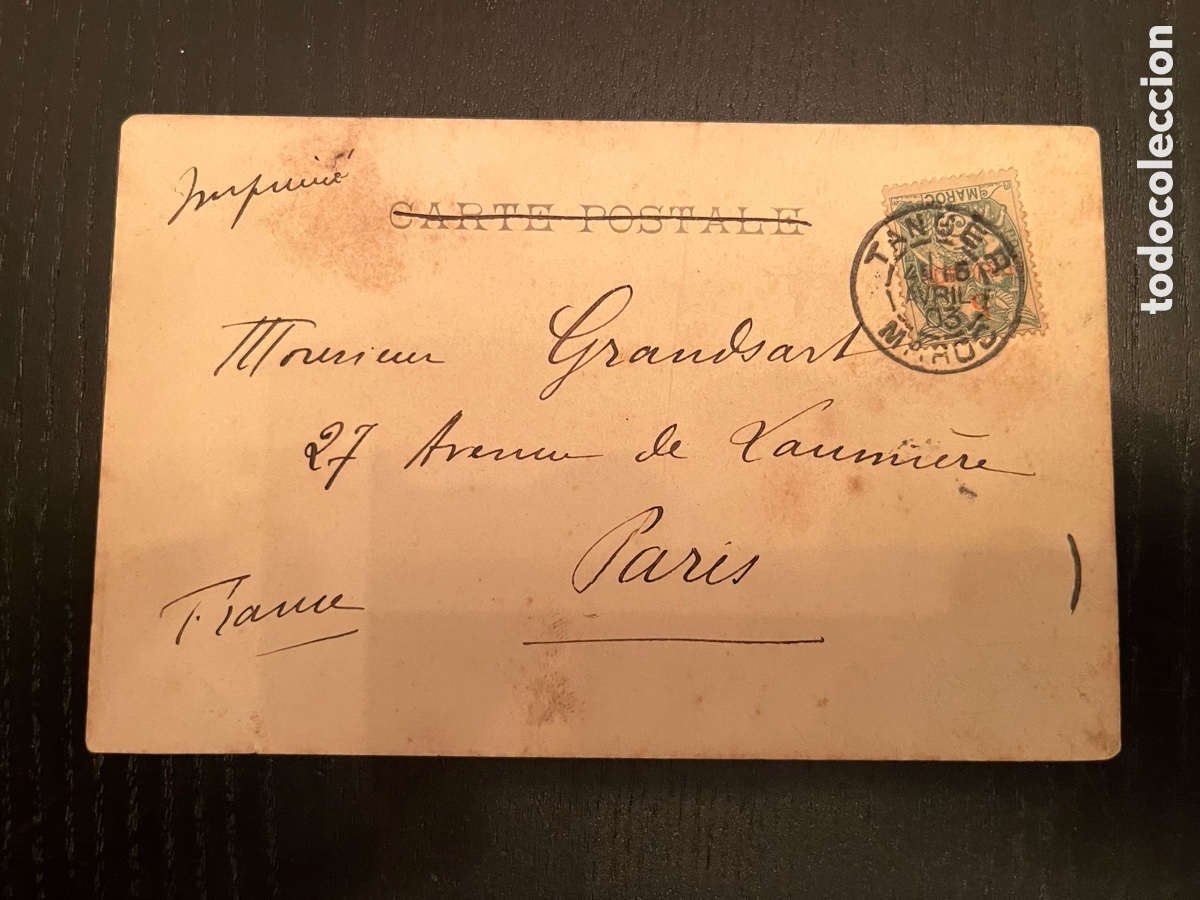 Postales: Hauser y Menet. Postal de T&aacute;nger 1903. - Foto 2