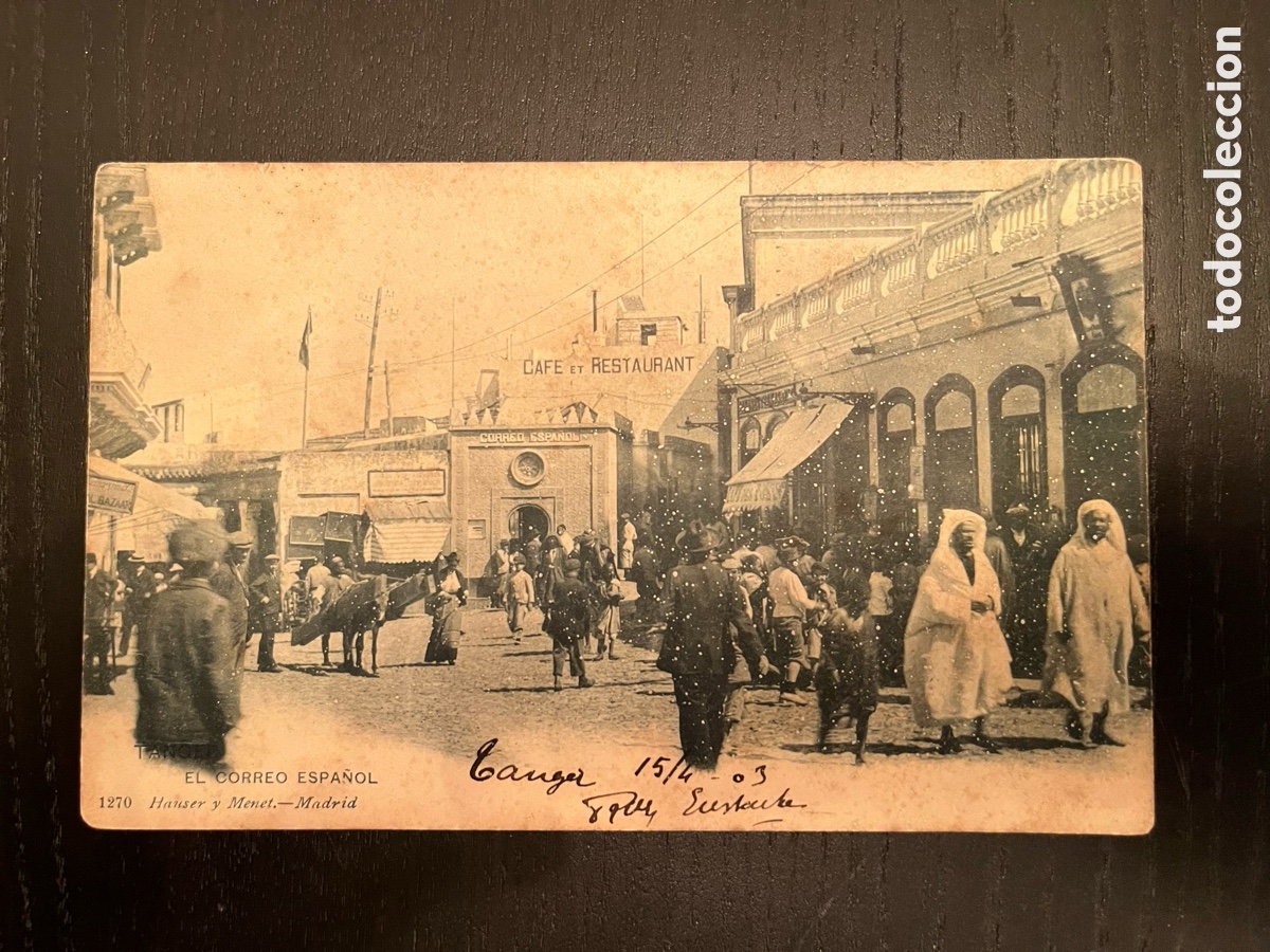Postales: Hauser y Menet. Postal de T&aacute;nger 1903. - Foto 1