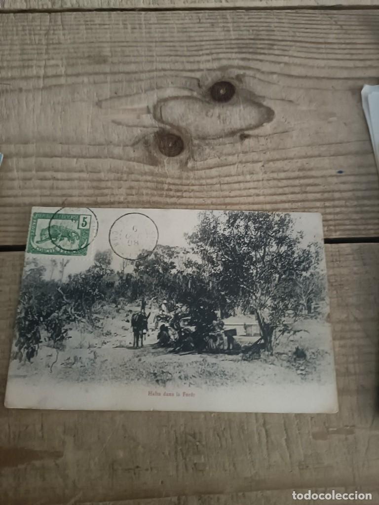 Postales: CONGO FRANCES, PARADA EN EL BOSQUE , CIRCULADA - Foto 1
