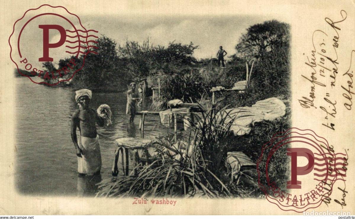 Postales: AFRICA. SOUTHAFRICA. SUDAFRICA. ZULU WASHBOY