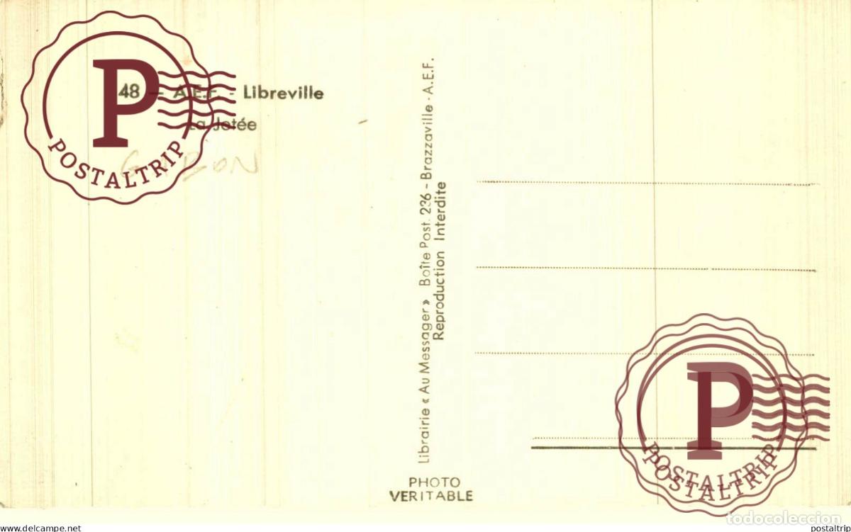 Postales: GABON. LIBREVILLE - LA JETEE. - Foto 2