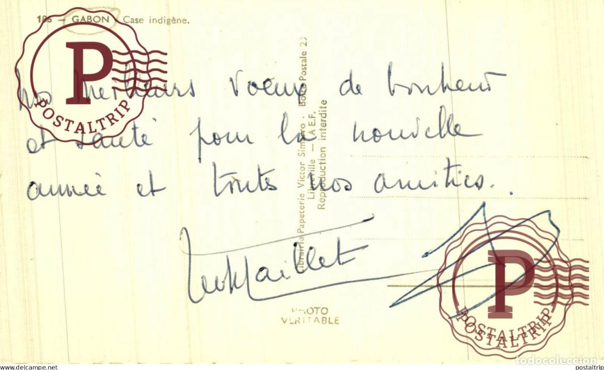 Postales: GABON. Case indig&egrave;ne - Foto 2