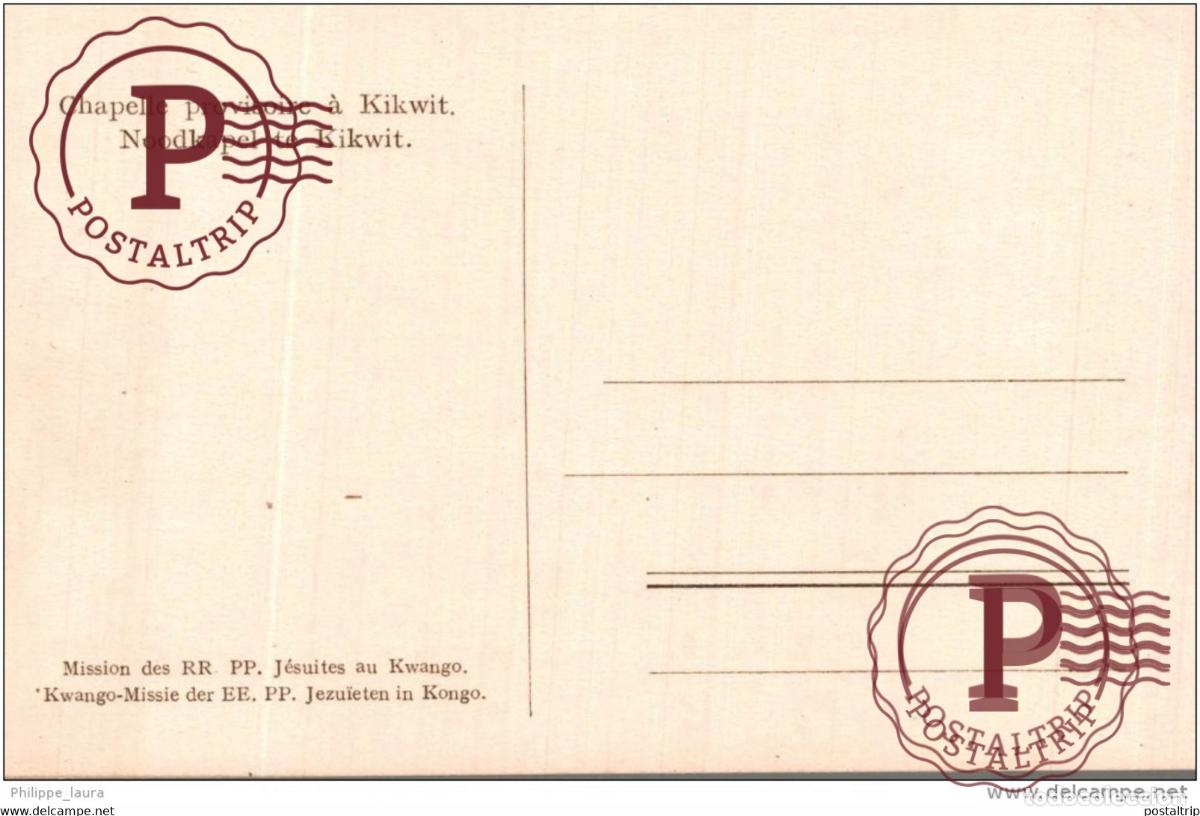 Postales: CONGO Belge - KIKWIT - Chapelle provisoire - Foto 2