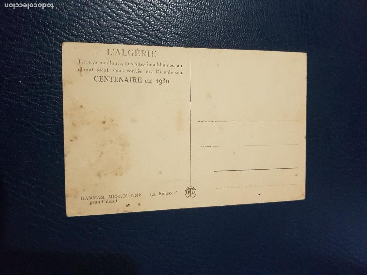 Postales: ALGERIA-HAMMAM MESKOUTINE .-LA FUENTE - Foto 2