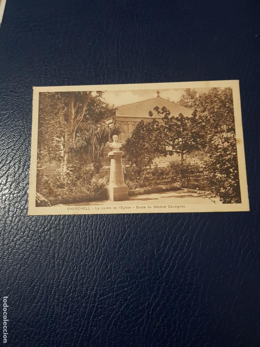 Postales: ALGERIA.CHERCHELL.- BUSTO DEL GENERAL CAVAIGNAC - Foto 1