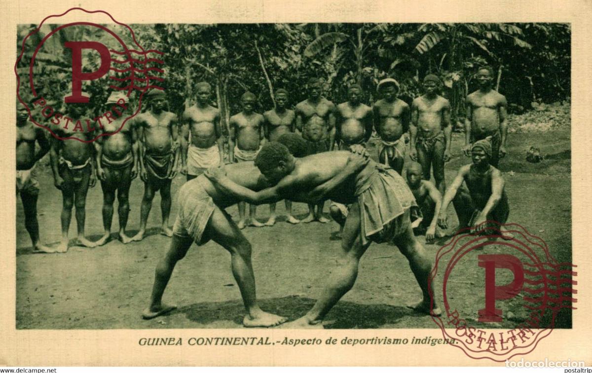 Postales: AFRICA. GUINEA CONTINENTAL. ASPECTO DE DEPORTIVISMO INDIGENA.