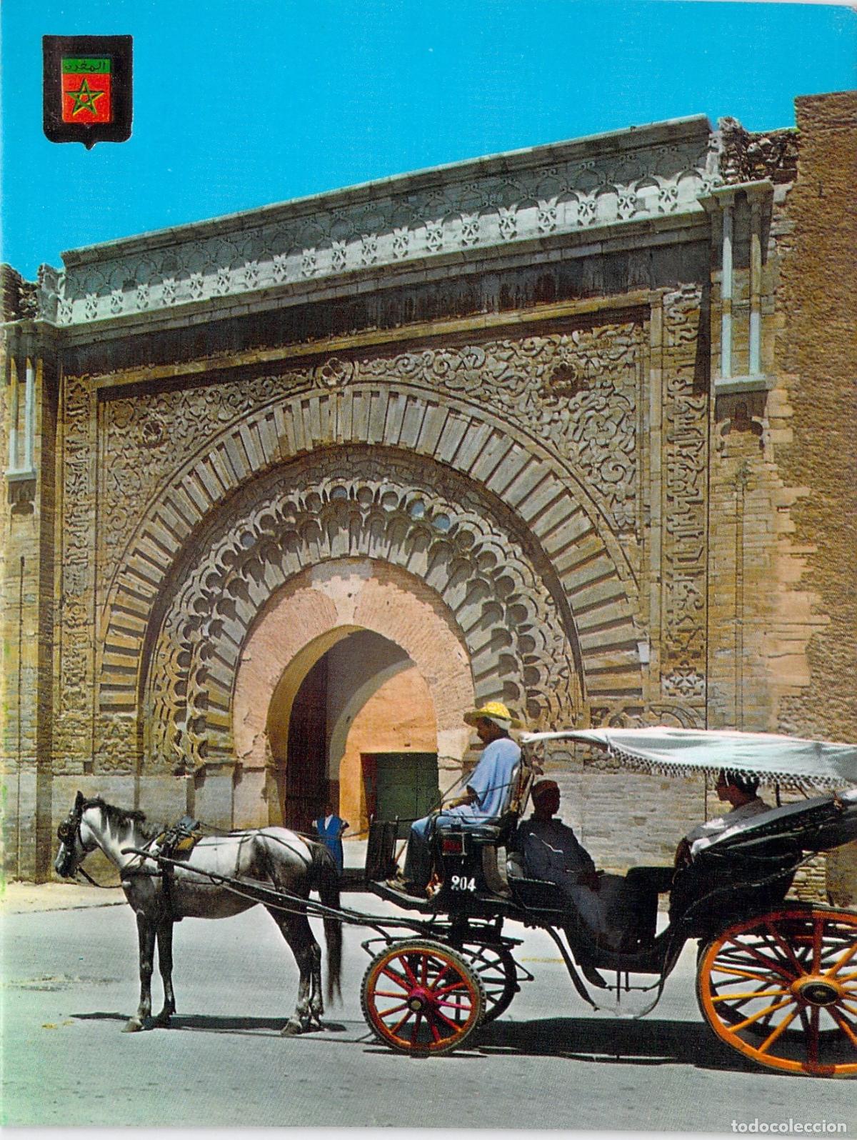 Postales: Postal de la Puerta Agnaou en Marrakech con Calesa - Foto 1