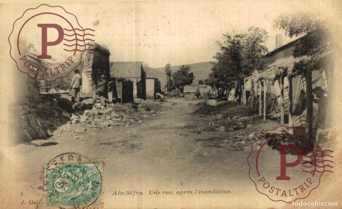 Postales: ARGELIA. ALGERIE. DAIN-SEFRA. UNE RUE APRES Inondation