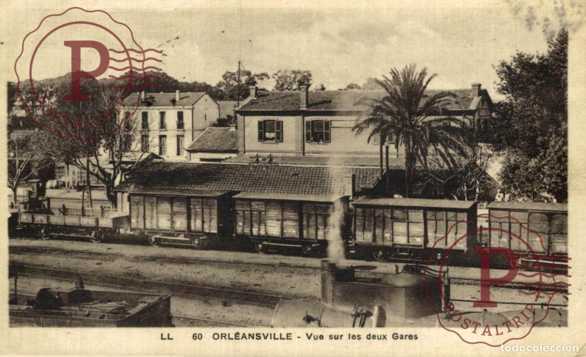 Postales: ARGELIA. ALGERIE. ORLEANSVILLE - LES DEUX GARES
