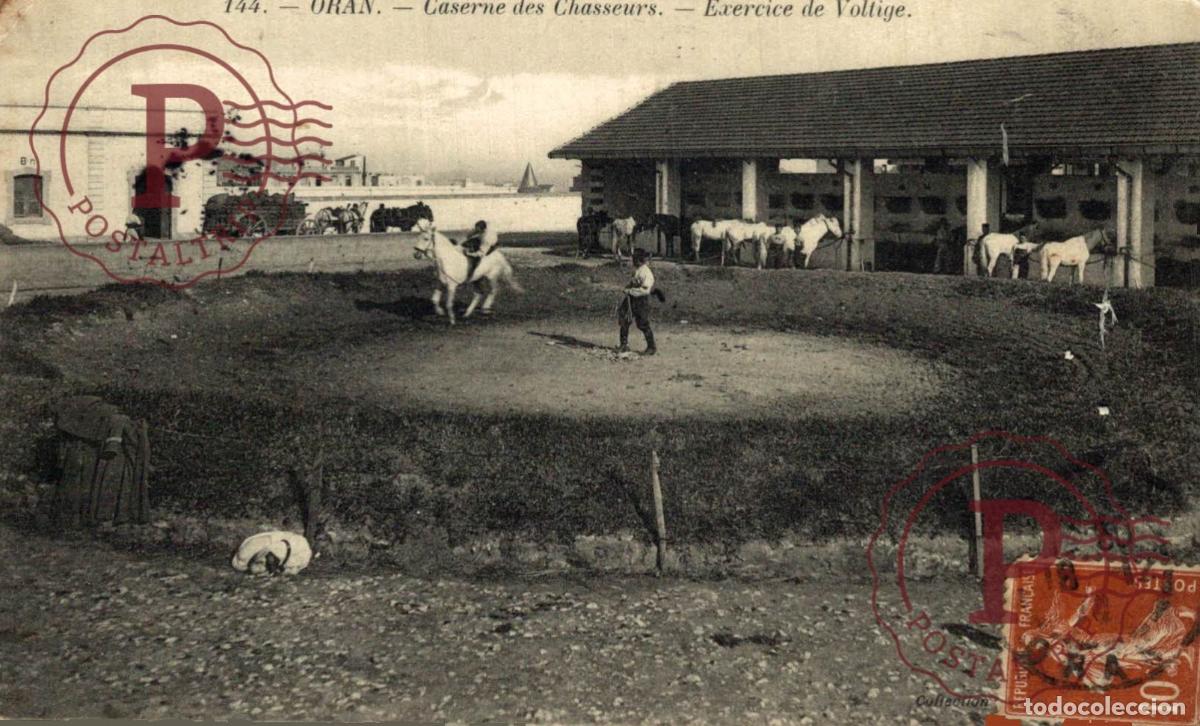 Postales: ARGELIA. ALGERIE. ORAN - Caserne des chasseurs - Exercice de Voltige