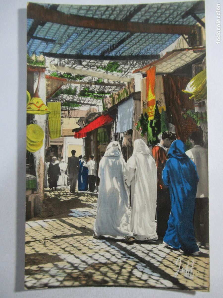 Postales: Marruecos / Maroc - Rue en M&eacute;dina de Marrakech - S/C