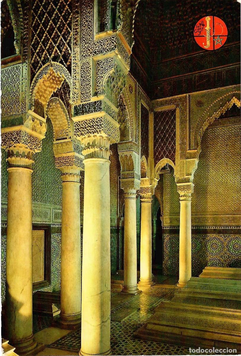 Postales: N&ordm; 321-MARRAKECH. Marruecos. Les Tombeaux Saadiens (XVI siecle). Sin circular. ED. MAROC-COLOR