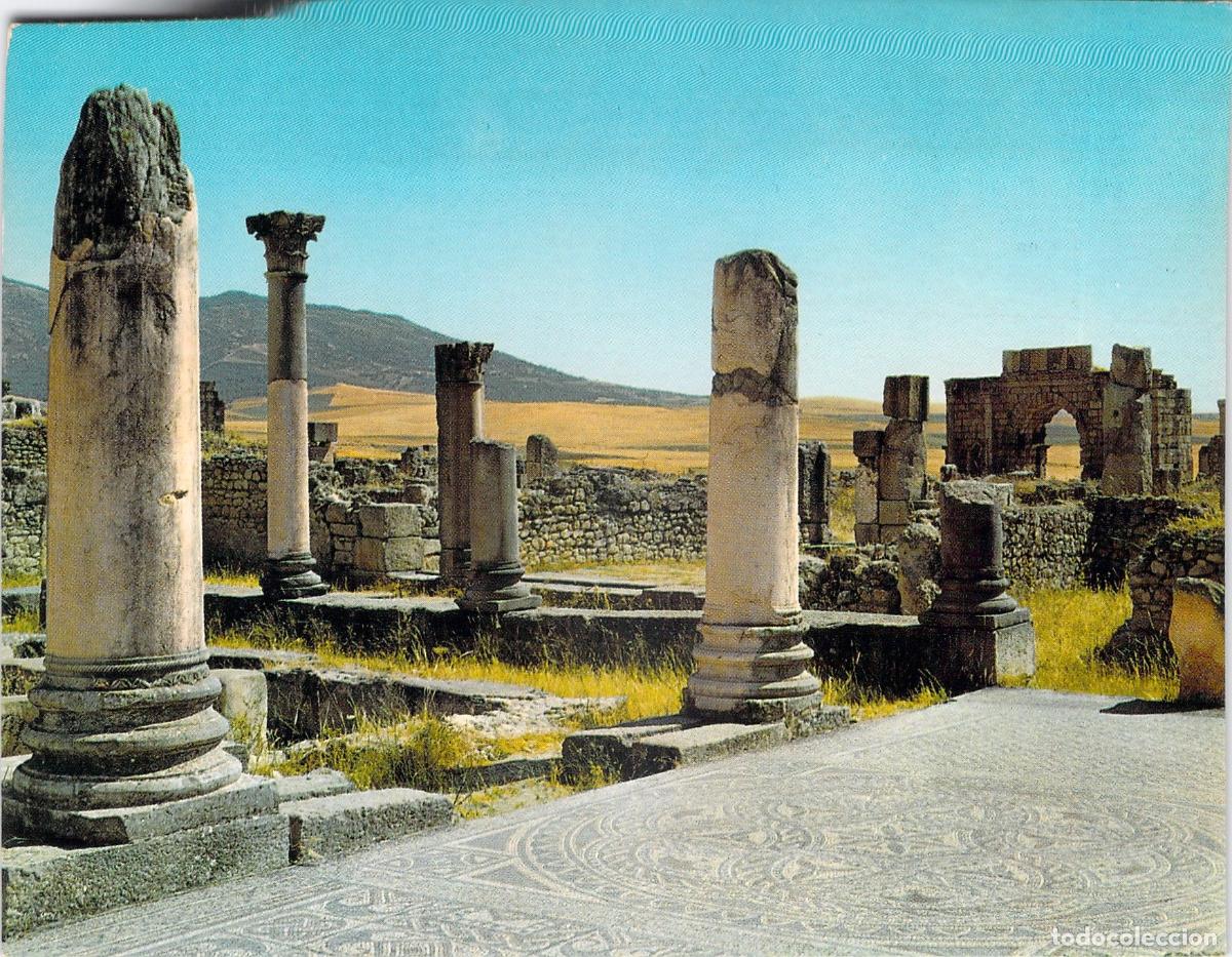 Postales: Postal de las Ruinas Romanas de Volubilis en Marruecos