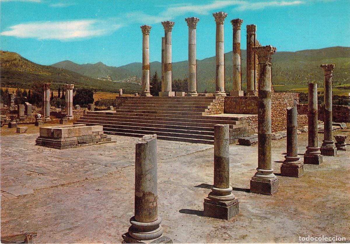 Postales: Postal del Capitolio en las Ruinas Romanas de Volubilis, Marruecos