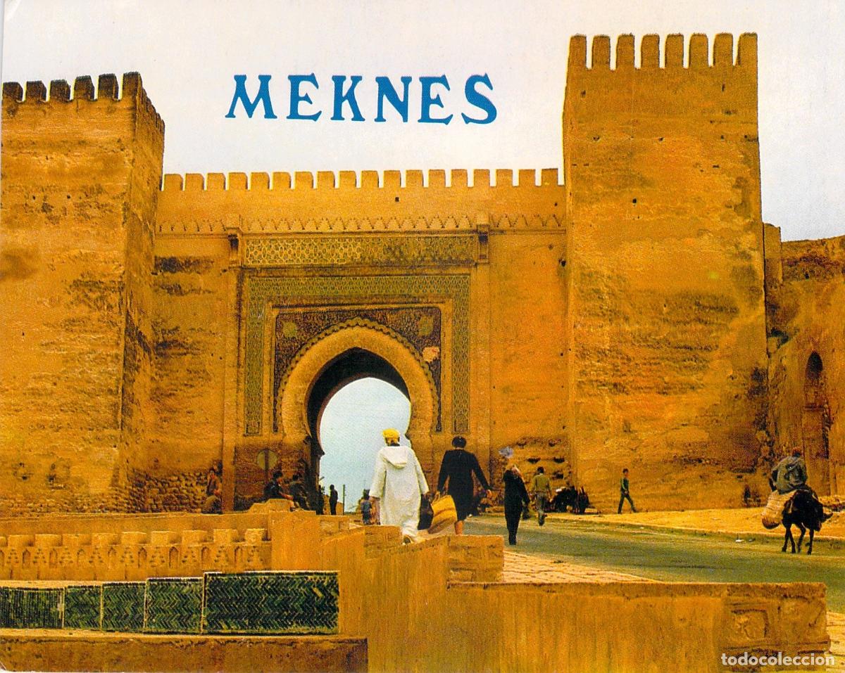 Postales: Postal de la Puerta Bardaine en Meknes, Marruecos