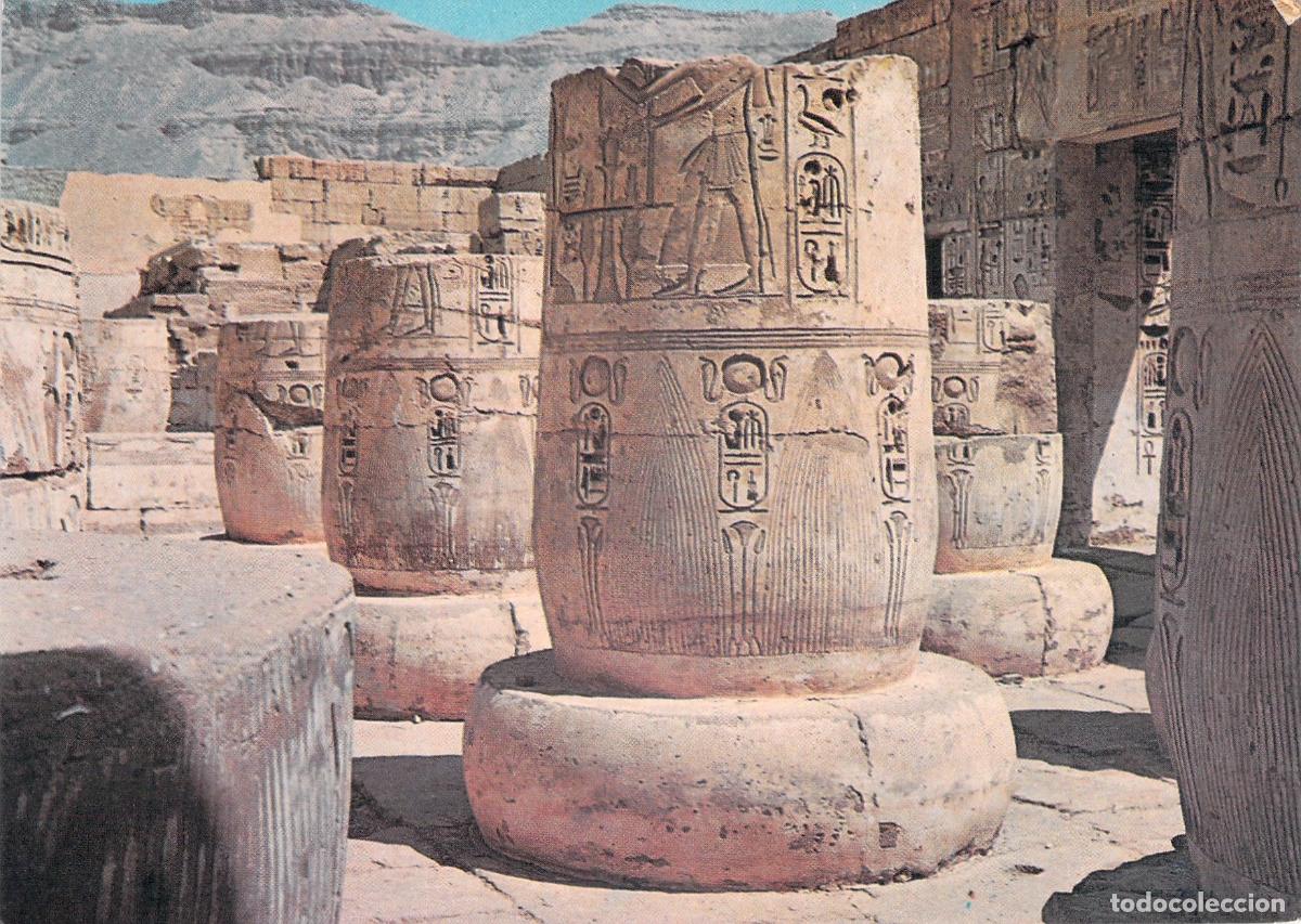 Postales: Postal del Templo de Ramesseum en Luxor, Egipto