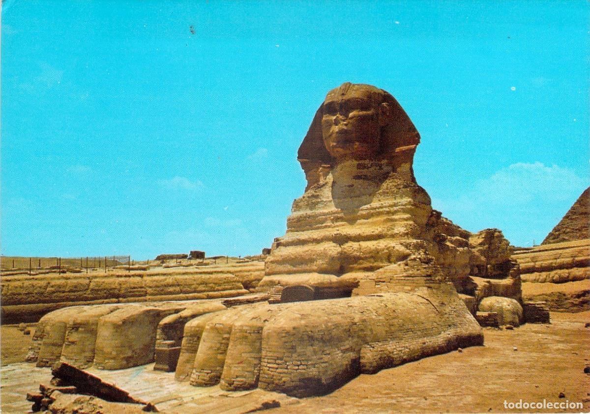 Postales: Postal de la Gran Esfinge de Giza en Egipto