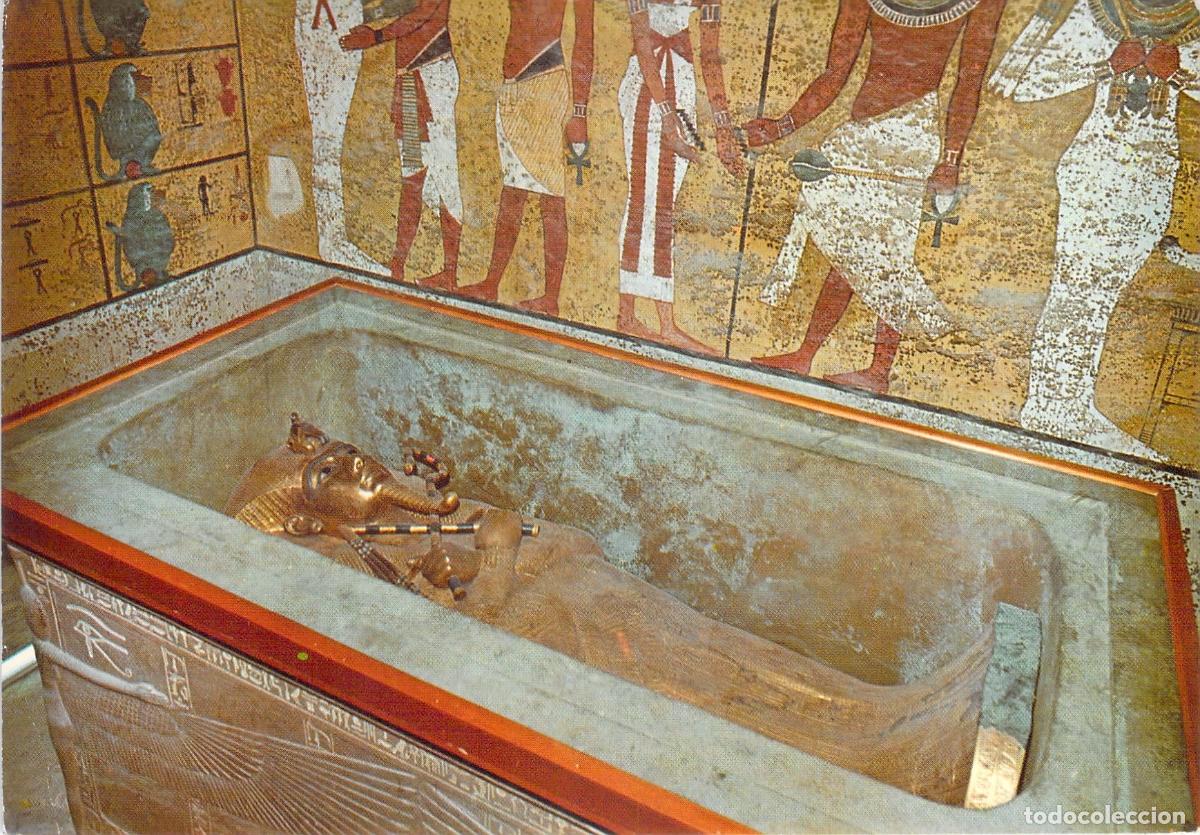 Postales: Postal de la C&aacute;mara Funeraria en la Tumba de Tutankam&oacute;n, Tebas