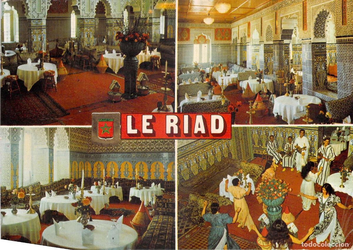 Postales: Postal Restaurante Le Riad en Marrakech - Decoraci&oacute;n y Folklore Marroqu&iacute;