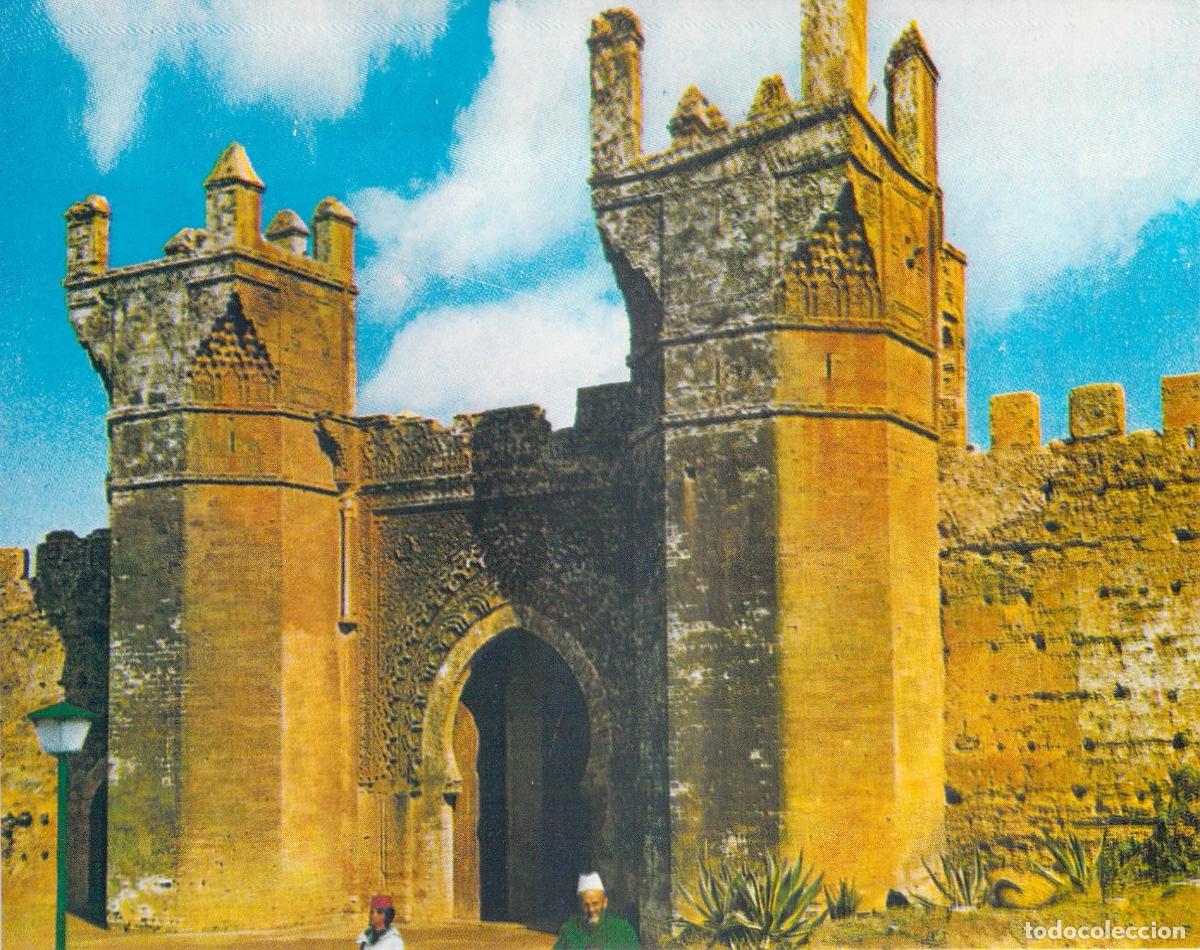 Postales: Postal de la Puerta de Chellah en Rabat, Marruecos