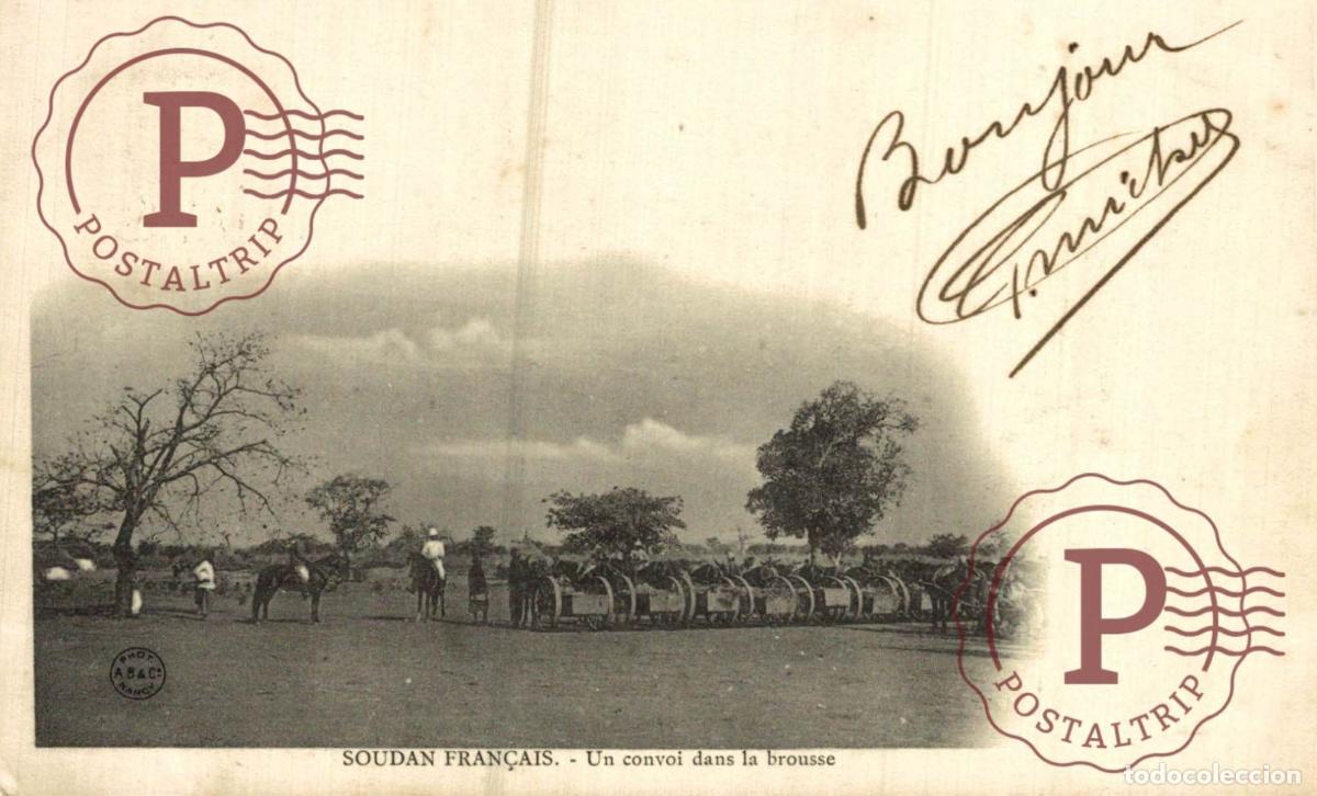 Postales: SUDAN. Soudan Fran&ccedil;ais - Un convoi dans la Brousse