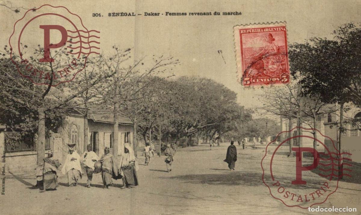 Postales: SENEGAL. Femmes revenant du march&eacute;