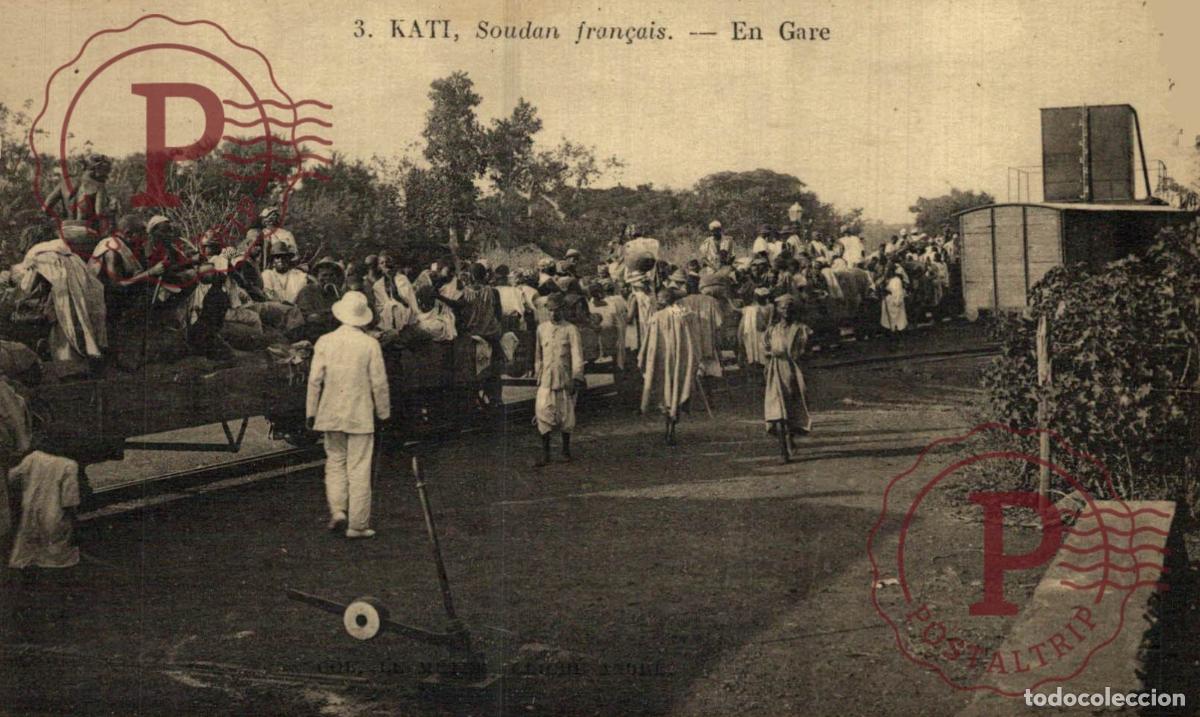 Postales: SUDAN. Kati- Soudan francais- En Gare