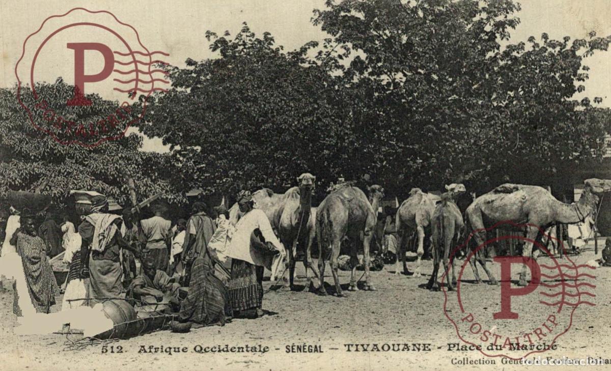 Postales: SENEGAL. TIVAOUANE - Place du March&eacute;